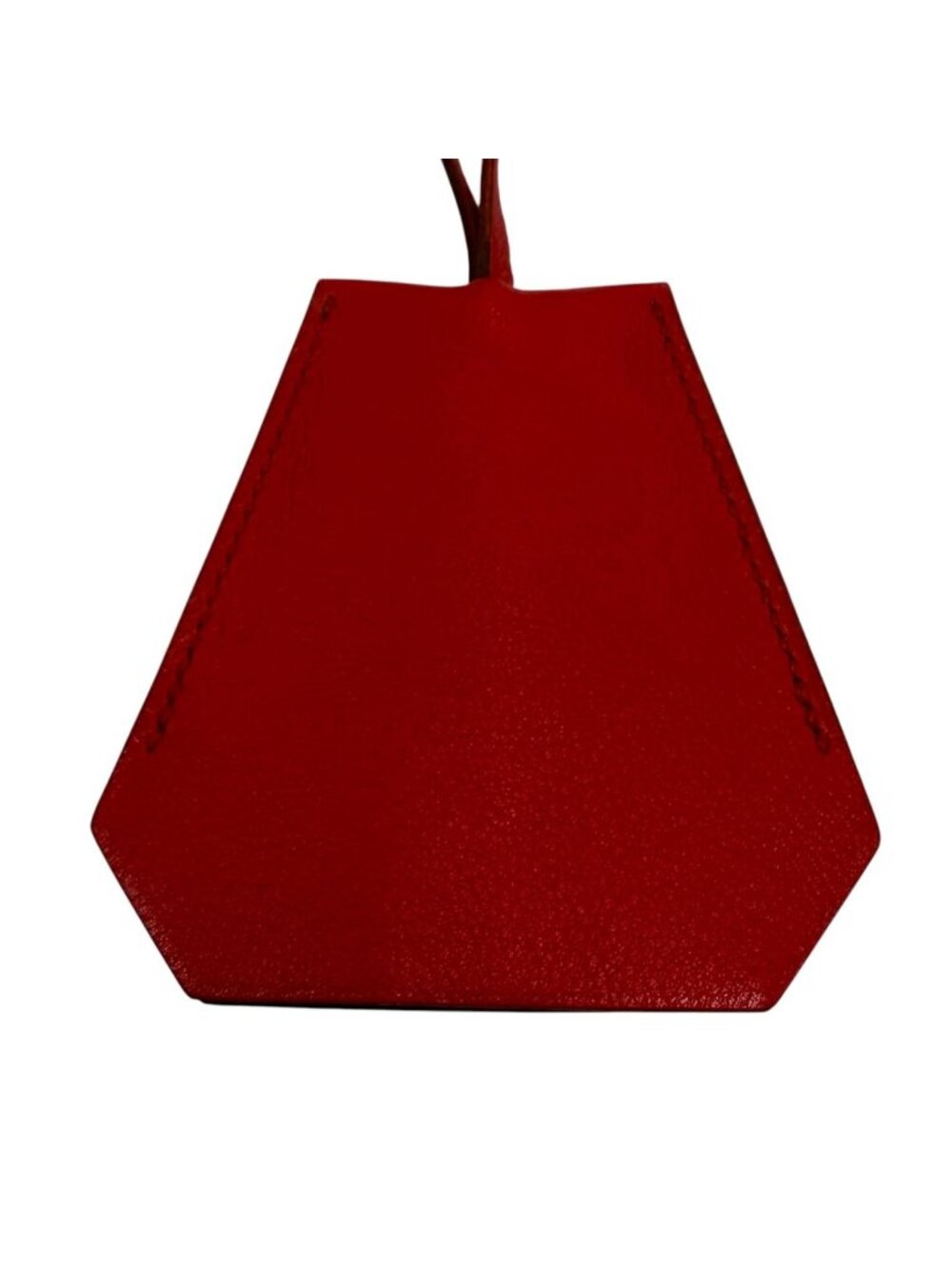 Hermes Vintage Clochette Necklace Box Calf Rouge Vif Martin Margiela
